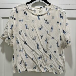 NWOT Equipment Femme 100% silk cactus blouse XS